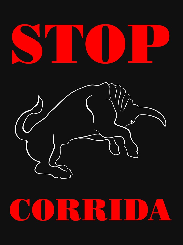 T-shirt essentiel avec l'œuvre « Stop corrida » de l'artiste IDevin