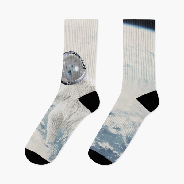 Item preview, White polar bears family astronauts in space designed and sold by juliaemelian.