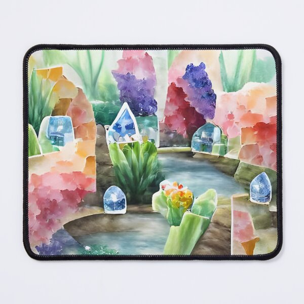 Item preview, Rainbow abstract watercolor crystal garden designed and sold by andrea262.