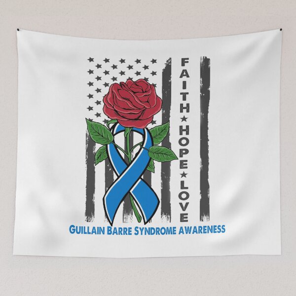Item preview, Faith Hope Love Guillain Barre Syndrome Awareness American Flag designed and sold by Kohend.