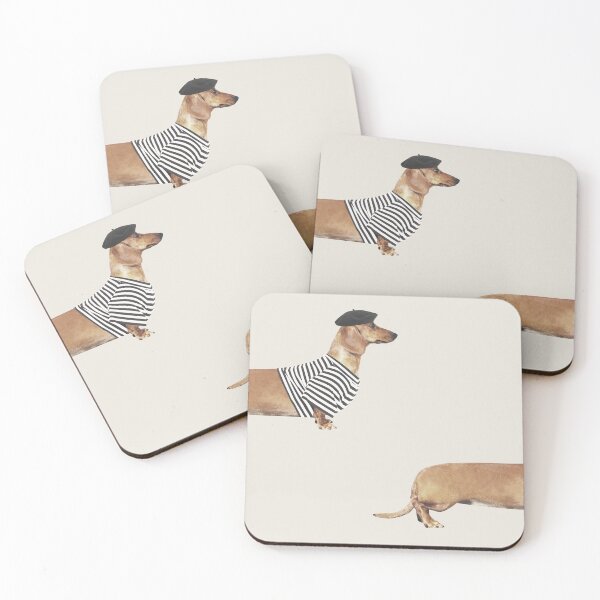 Item preview, Cute long dog in Paris designed and sold by juliaemelian.