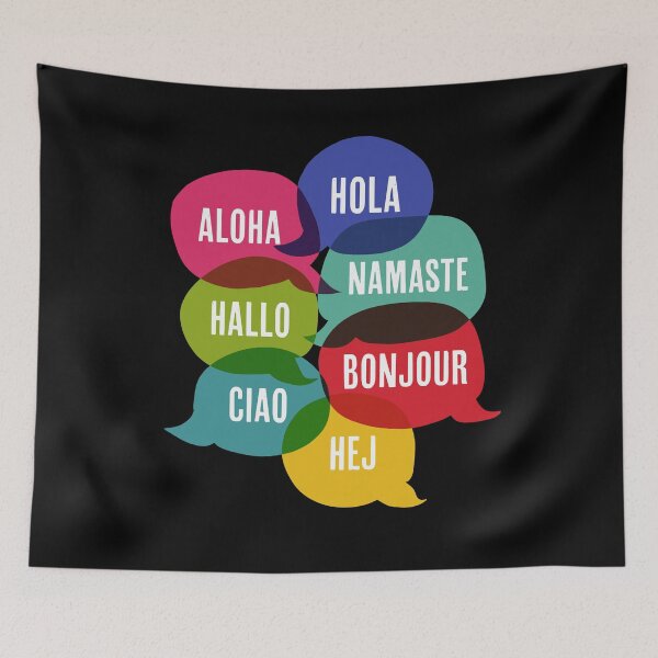 Item preview, Hola, Hello, ciao, namaste, bojour, aloha designed and sold by Ztudio.