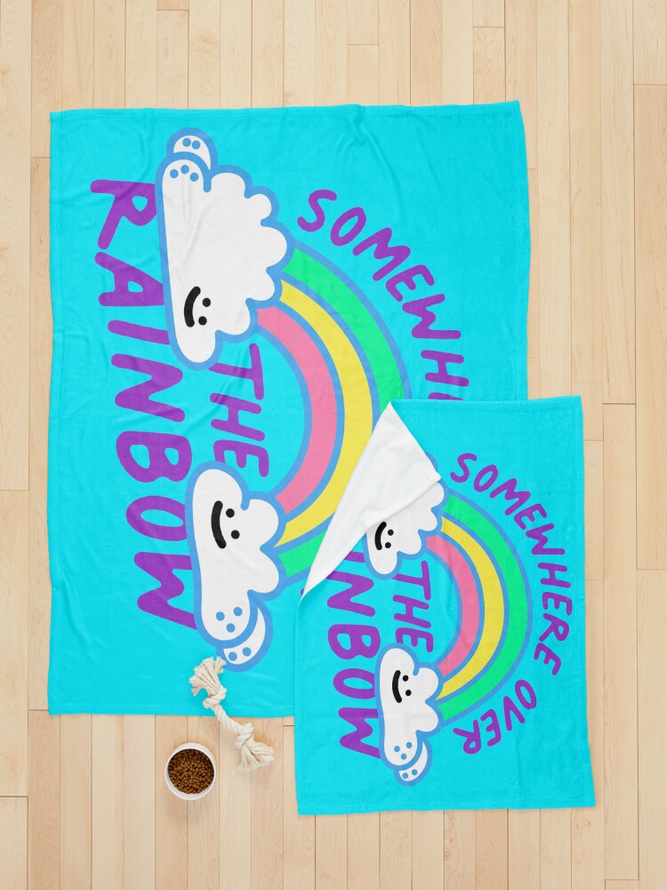 Alternate view of Somewhere Over The Rainbow Pet Blanket