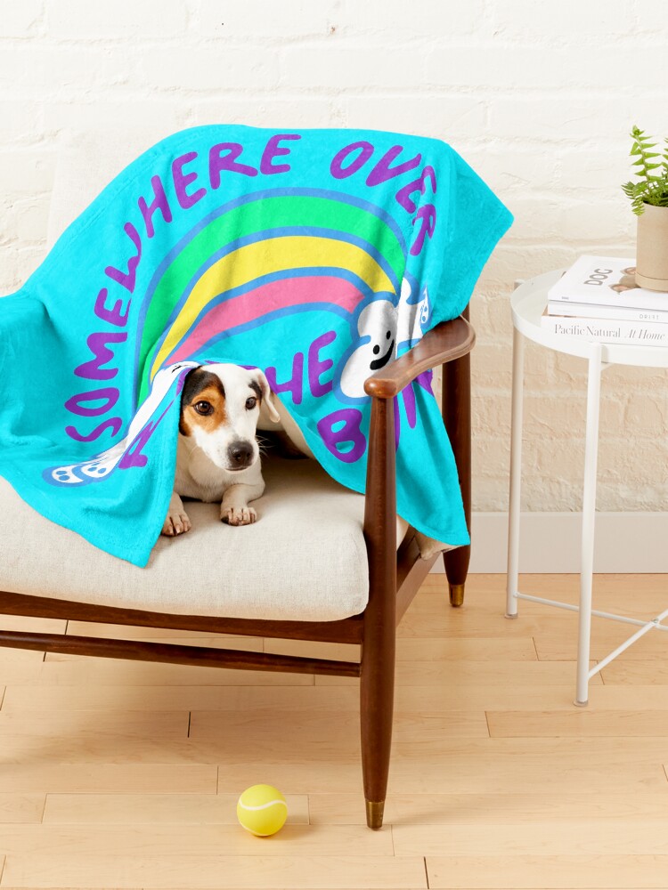 Alternate view of Somewhere Over The Rainbow Pet Blanket