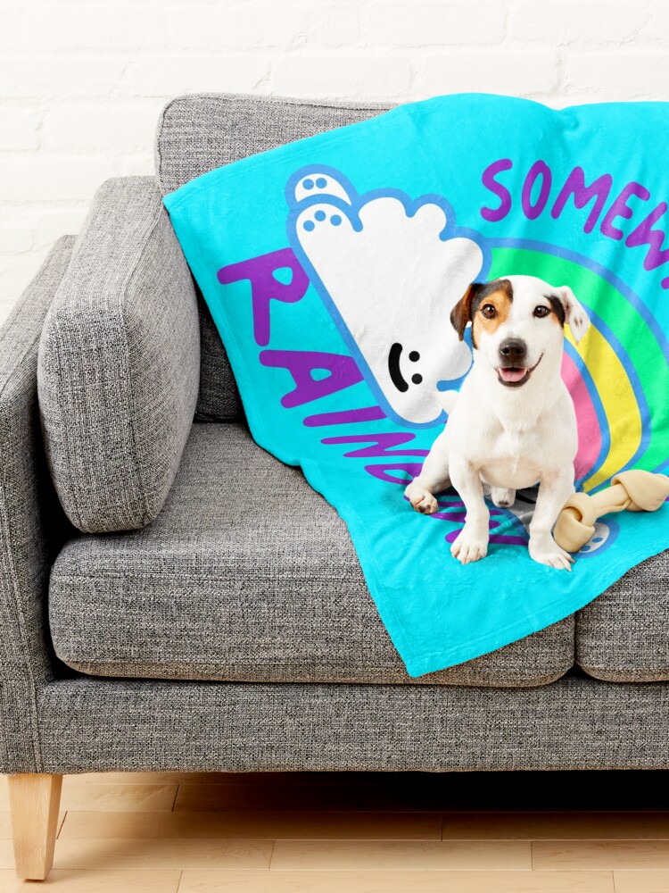 Alternate view of Somewhere Over The Rainbow Pet Blanket