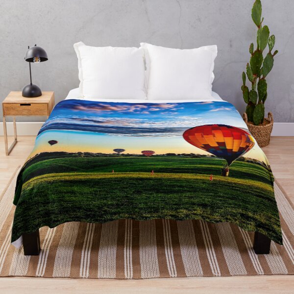 Item preview, AVIATION #2 - Colorful Hot Air Balloons Between Green Grass and Blue Sky designed and sold by DEL-Productions.