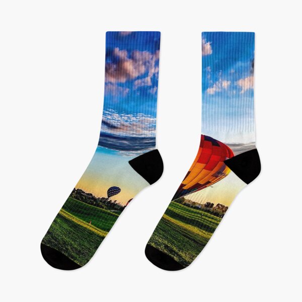 Item preview, AVIATION #2 - Colorful Hot Air Balloons Between Green Grass and Blue Sky designed and sold by DEL-Productions.