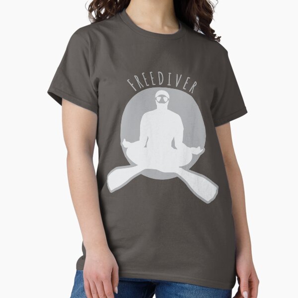 Meditating Freediver T-Shirt Freediving Tee Meditating Freediver T-Shirt Freediving Tee