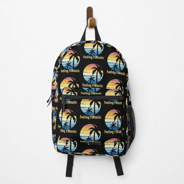 Item preview, Feeling FINtastic - Vintage Tropical Sunset, Feeling Fantastic, The Summer Vibes, Summer Vacation designed and sold by Sun Sand & Sea Art.