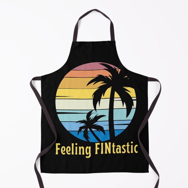 Item preview, Feeling FINtastic - Vintage Tropical Sunset, Feeling Fantastic, The Summer Vibes, Summer Vacation designed and sold by Sun Sand & Sea Art.