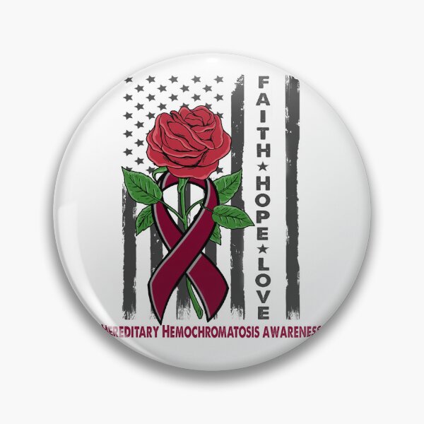 Item preview, Faith Hope Love Hereditary Hemochromatosis Awareness American Flag designed and sold by Kohend.