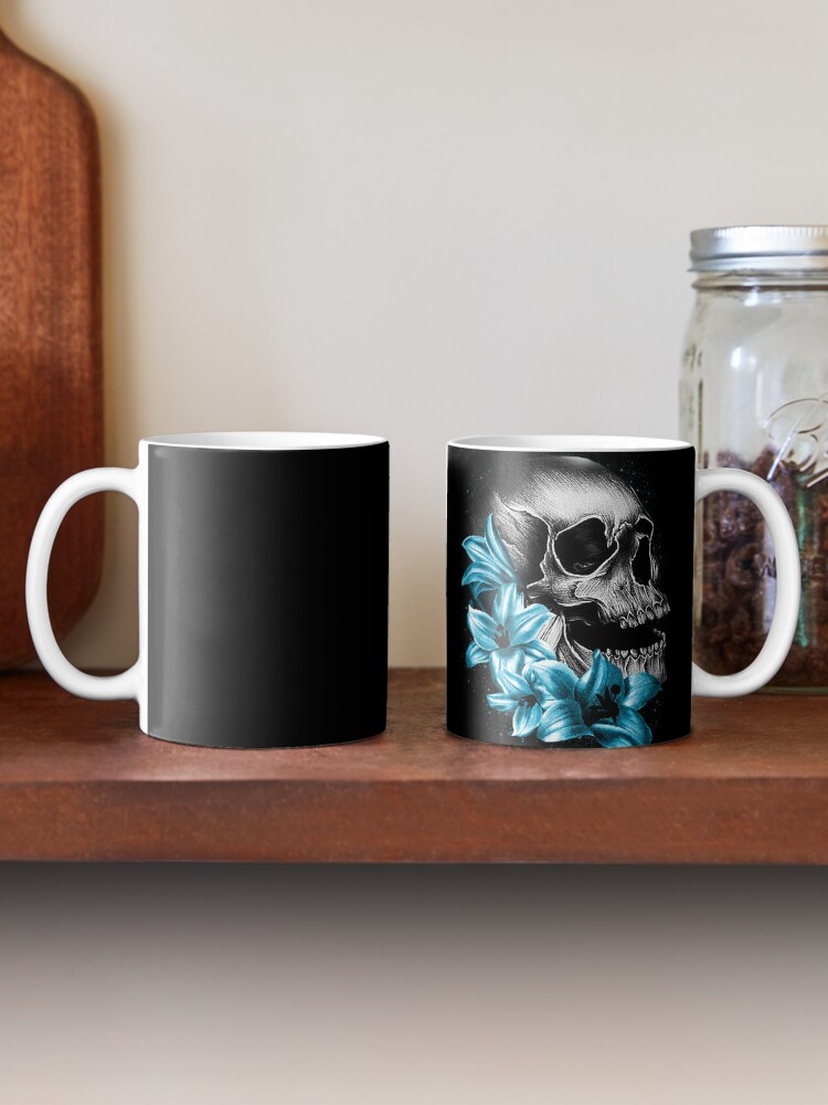 Skull and Bones Design Stainless Steel Coffee Mug Halloween Cup Gothic Drinkware