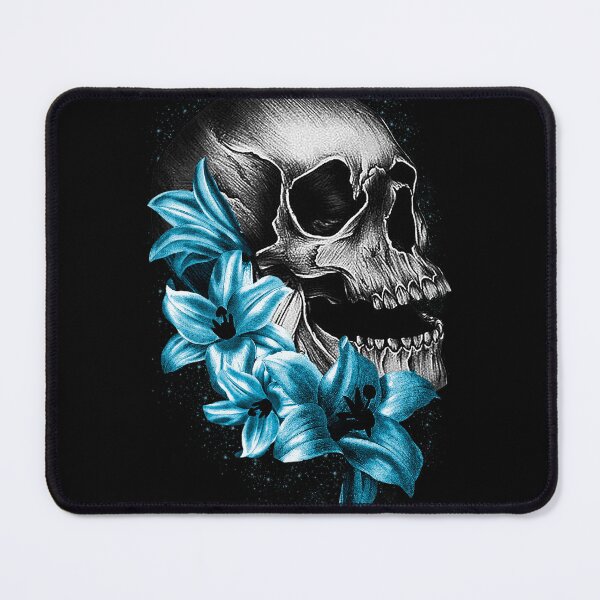 Item preview,  Metallic Skull and Flowers designed and sold by Gothic Fantasy.
