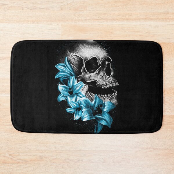 Item preview,  Metallic Skull and Flowers designed and sold by Gothic Fantasy.
