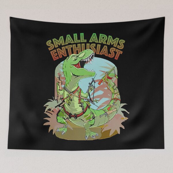 Item preview, Small Arms Enthusiast Funny T-rex Dinosaur Gun designed and sold by hoangminhSHOP.