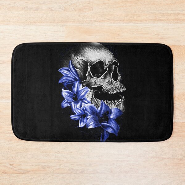 Item preview,  Metallic Skull and Flowers designed and sold by Gothic Fantasy.