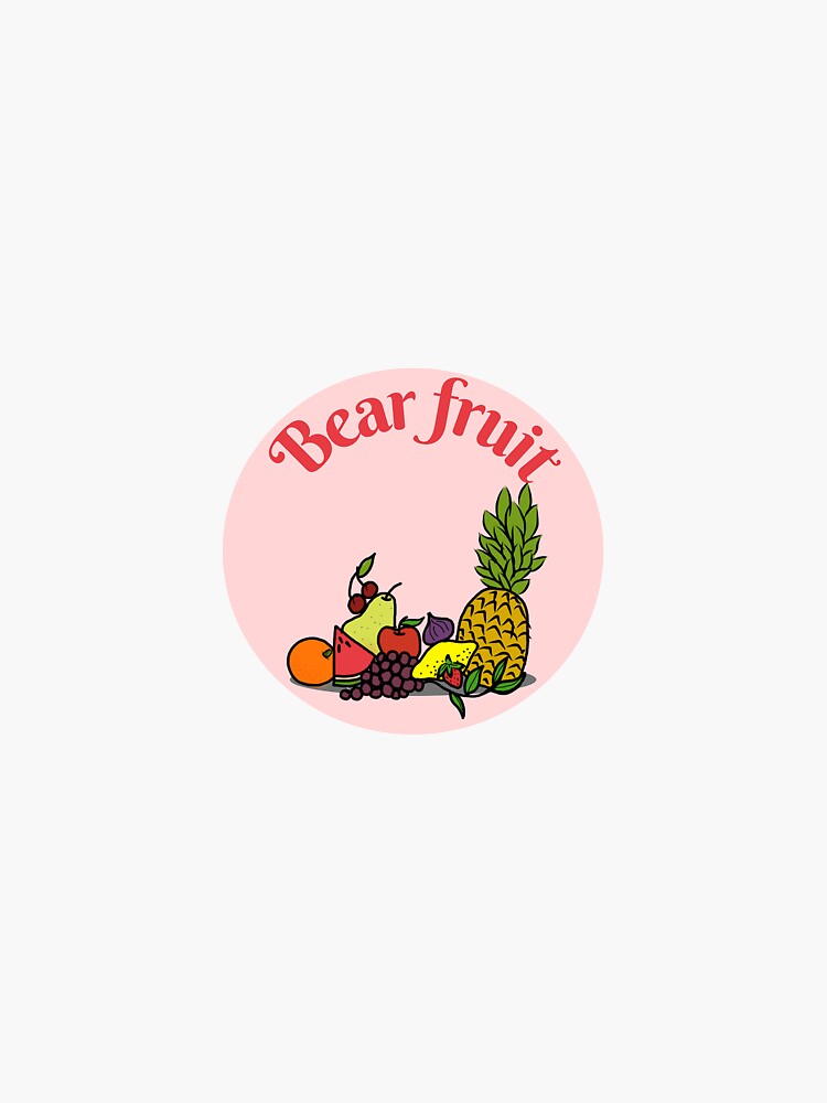 "Bear Fruit" Sticker for Sale by beesandcacti Redbubble