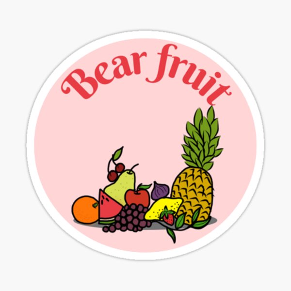 "Bear Fruit" Sticker for Sale by beesandcacti Redbubble
