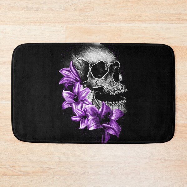 Item preview,  Metallic Skull and Flowers designed and sold by Gothic Fantasy.