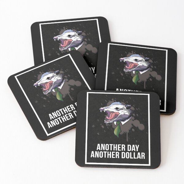 Artikelvorschau, "Another Day Another Dollar" Büstenvariation, Wandkunst, inspirierende Zitate, Opossum entworfen und verkauft von PossumPositive.