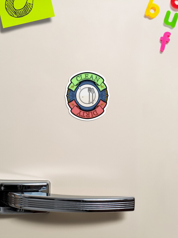 Thumbnail 1 of 3, Magnet, Dishwasher Clean / Dirty designed and sold by tamborjam.