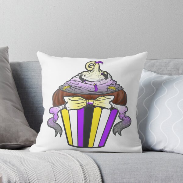 Item preview, Non-binary Pride Cupcake! designed and sold by Lxsketch.