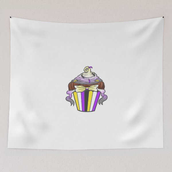 Item preview, Non-binary Pride Cupcake! designed and sold by Lxsketch.