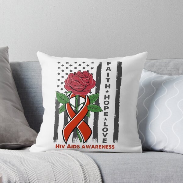Item preview, Faith Hope Love Hiv Aids Awareness American Flag designed and sold by Kohend.