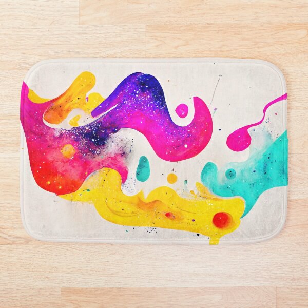 Artikelvorschau, Moderne zeitgenössische abstrakte Aquarell-bunte mehrfarbige kosmische Spritzen-Galaxie entworfen und verkauft von PaintLabs.