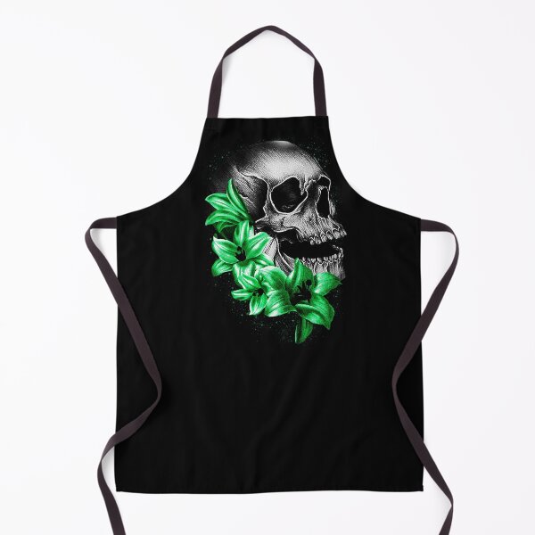 Item preview, Metallic Skull and Flowers designed and sold by Gothic Fantasy.