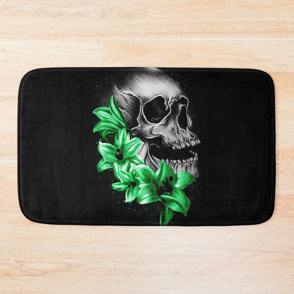 Item preview,   Metallic Skull and Flowers designed and sold by Gothic Fantasy.