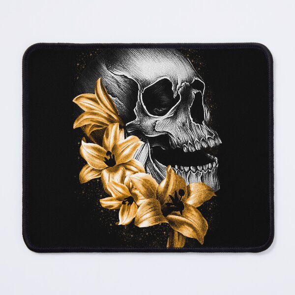 Item preview,    Metallic Skull and Flowers designed and sold by Gothic Fantasy.