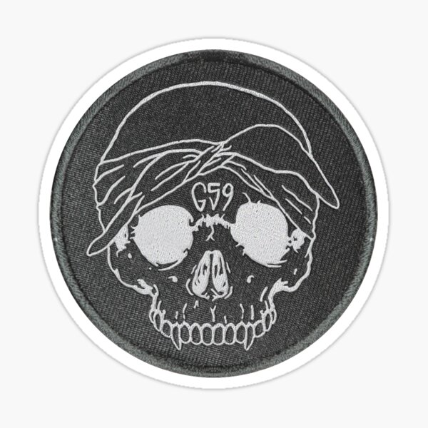 Grey 59 Patch Logo Sticker