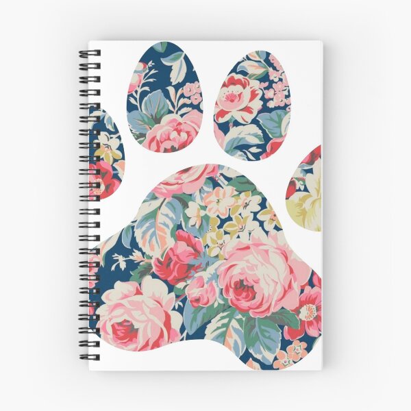Item preview, Navy Floral Paw Print designed and sold by annmariestowe.