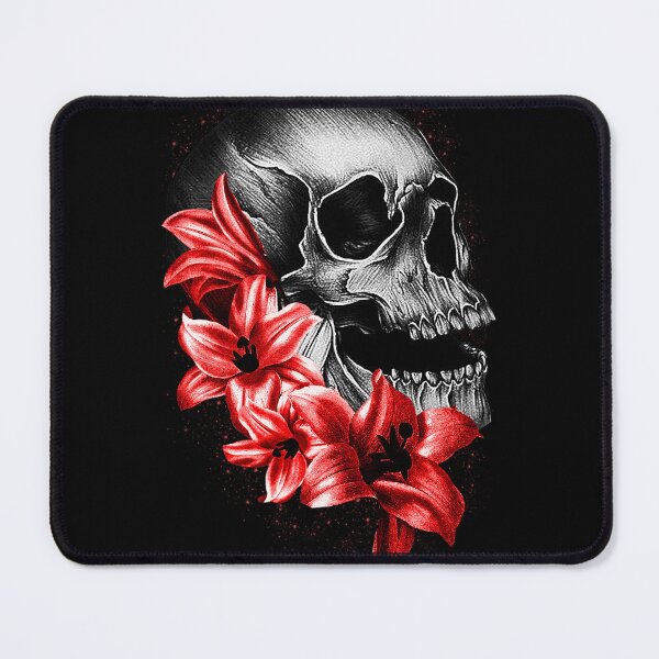 Item preview,    Metallic Skull and Flowers designed and sold by Gothic Fantasy.