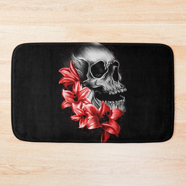 Item preview,    Metallic Skull and Flowers designed and sold by Gothic Fantasy.