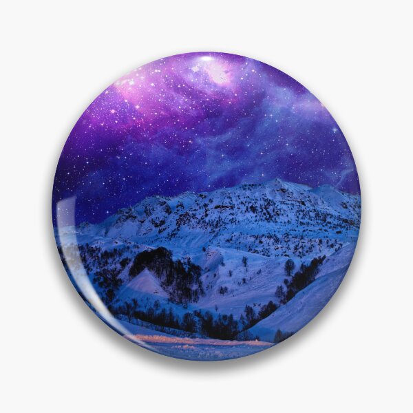 Item preview, Winter Snow Mountains Night Landscape designed and sold by silviaol.