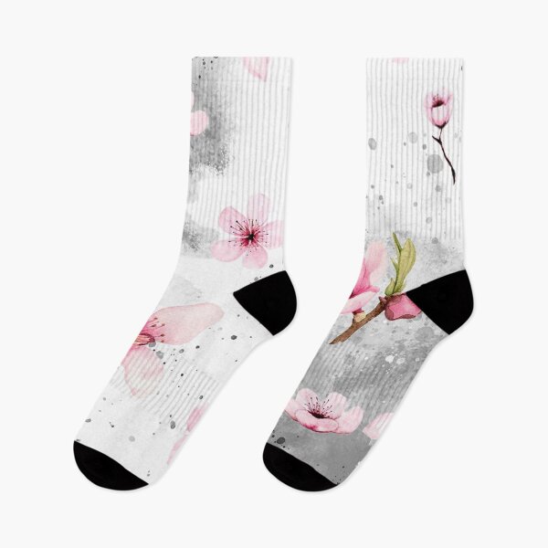 Item preview, Cherry Blossom Splash Flowers Gray designed and sold by Tonia Henry.