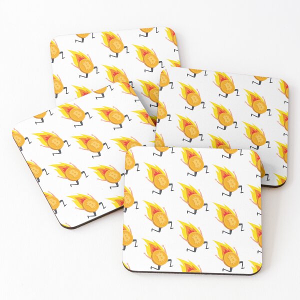 Aperçu de l'œuvre Bitcoin en feu créée et vendue par mkzmerch.