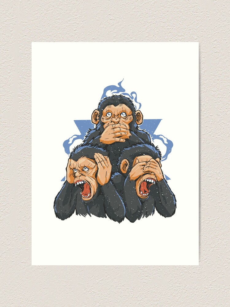 Three wise monkeys - see no evil, hear no evil, speak no