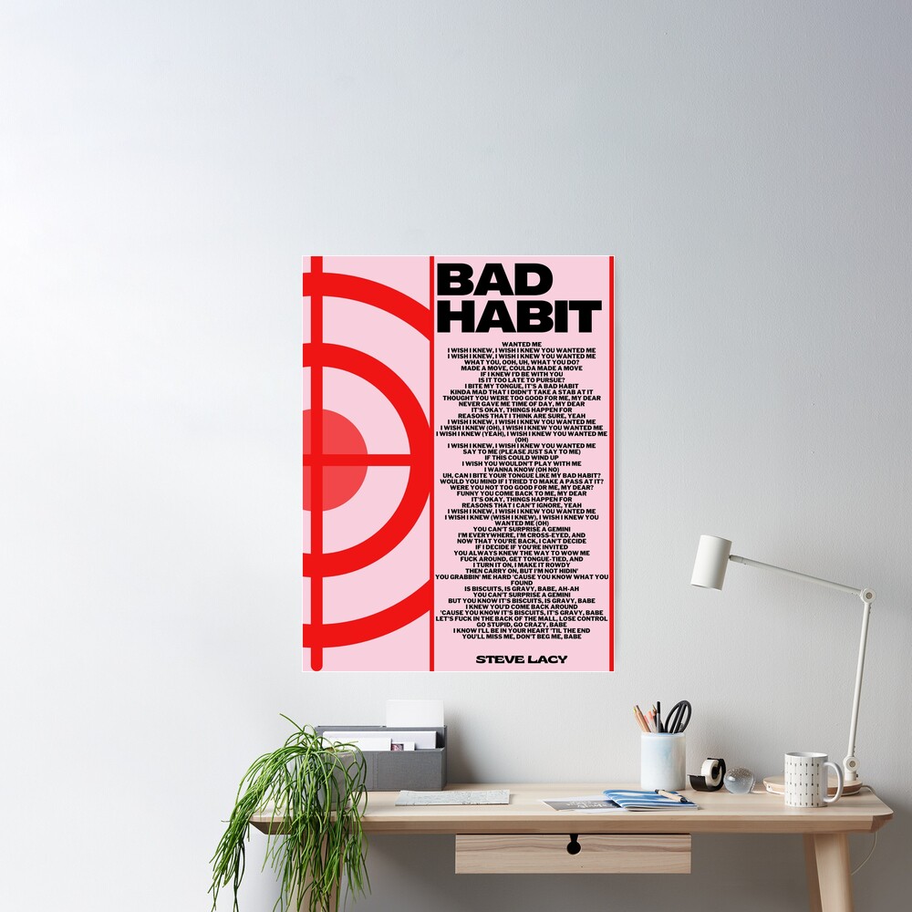 BAD HABIT Steve Lacy Poster Poster for Sale by gabbenqsta