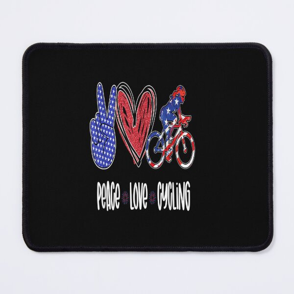 Item preview, Peace Love Cycling Cyclist American Flag Happy 4th Of July designed and sold by Sarena84.