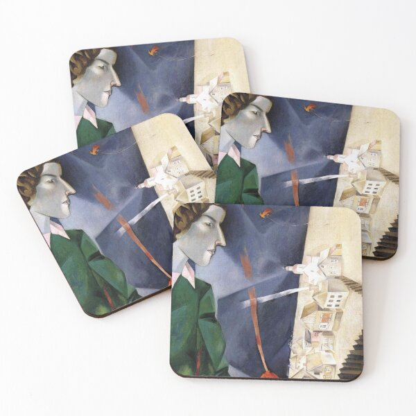 Item preview, Self portrait profile art of marc chagall classi poster  designed and sold by Golido.