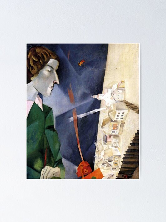 Marc Chagall、AUTO-PORTRAIT AVEC PALETTE Marc Chagall | Le Peintre