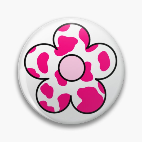 Item preview, Pink Indie Flower Cow Print designed and sold by ellapevn.