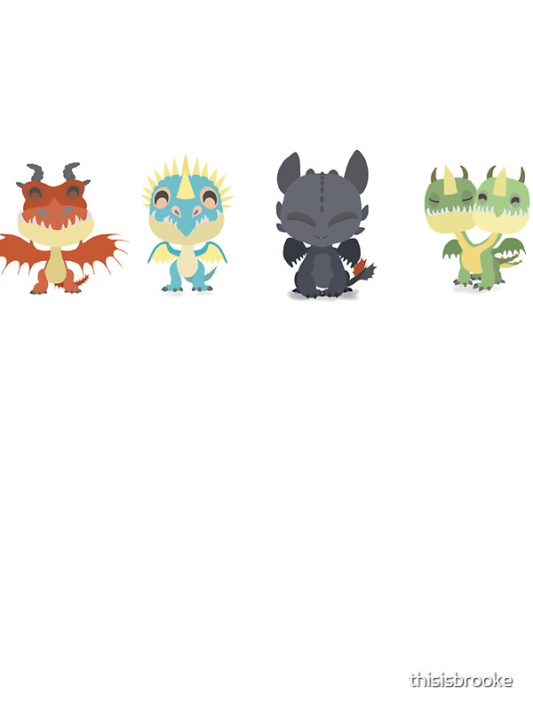 "Tiny Dragons "How To Train Your Dragon"" Stickers by thisisbrooke