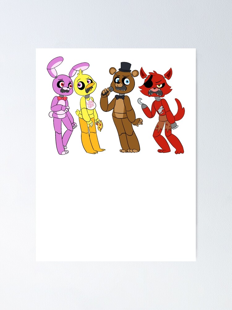 Fnaf Five-night-At-Freddys Anime Game Poster and Print Canvas