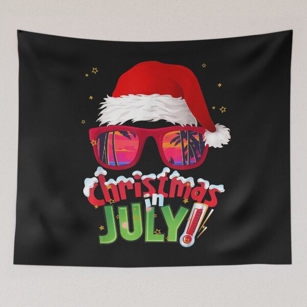 Item preview, Funny Christmas in July Shirt Summer Santa Sunglasses Xmas T-Shirt  designed and sold by Azim-Stefan.