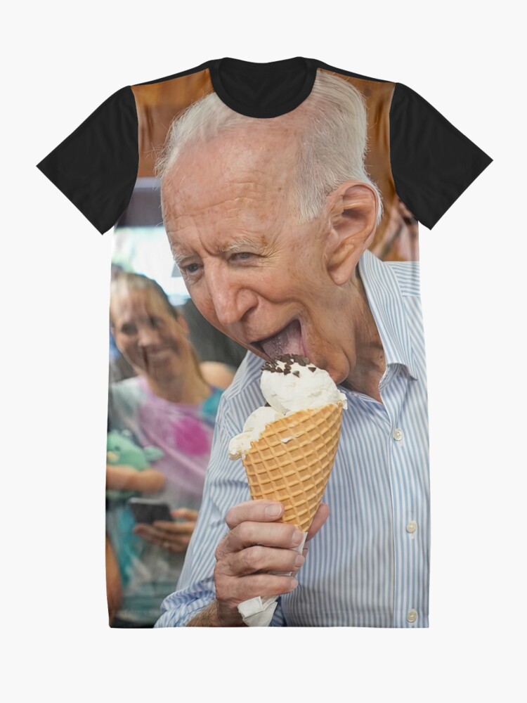 Ice cream Biden Graphic T Shirt Dress