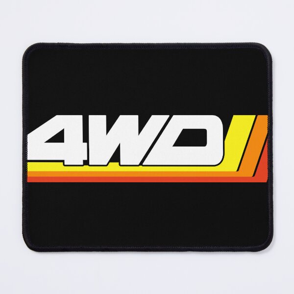 Item preview, 4WD Decal with Retro Offroad Racing Stripes designed and sold by ThirtyFiveInch.